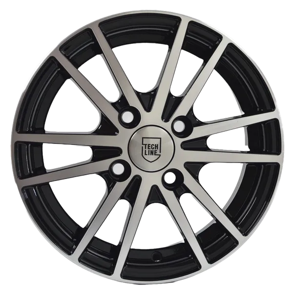 Диски Р 13 TECHLINE 305 АЗОВ-ТЭК (4.5J*13H2 4*100 et43 dia67,1) BD-чёрный с проточкой глянцевый