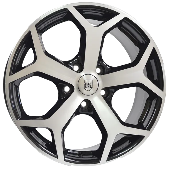 Диски Р 17 TECHLINE 721 АЗОВ-ТЭК (7,5J*17H2 5*108 et50 dia63,4) BD-чёрный с проточкой глянцевый
